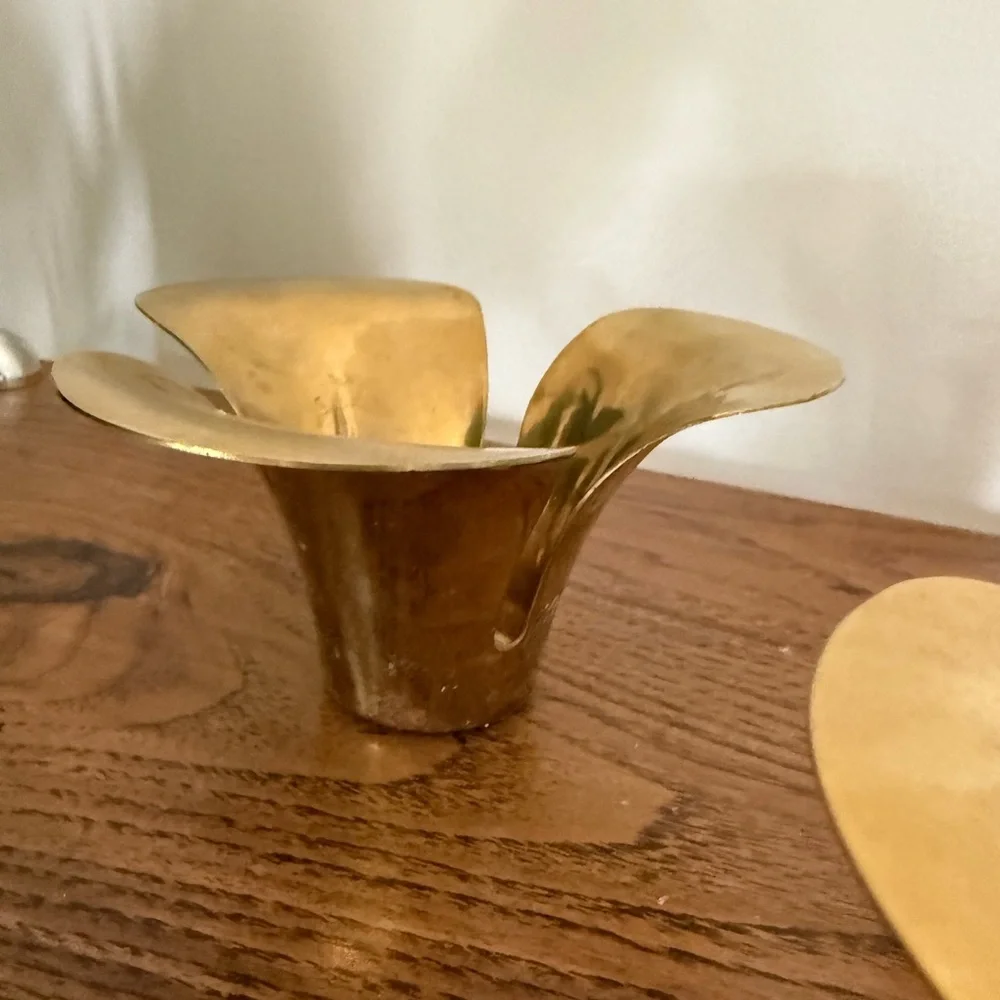 3 Stackable Brass IKEA design STILLHET Tealight/Votive Holders 3
